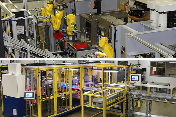 Multisation automated wheel hub assembly system and a series of lean cell single station automation machines