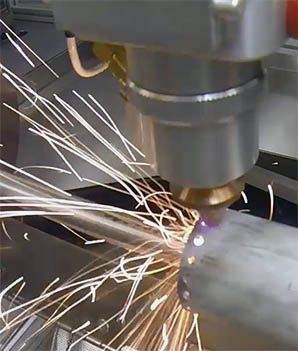 an example of laser marking on a part